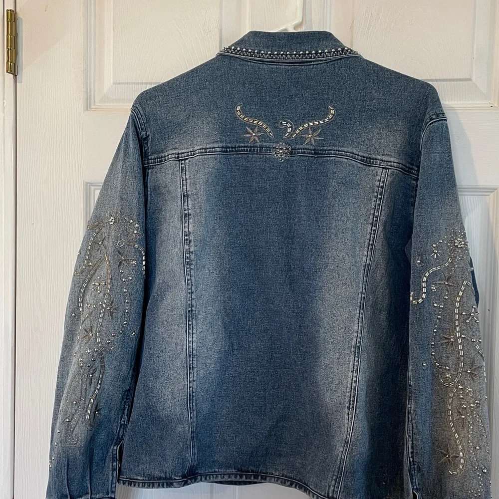 Diane Gilman Size Medium Blue Denim Jacket